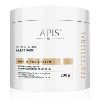 APIS DEPIQ PRO SYSTEM - Depigmentująca maska algowa z α-arbutyną 1% i kompleksem rozjaśniającym 1%/ 200 g