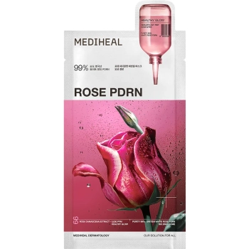 MEDIHEAL Mediheal Rose Por Essential Mask Healthly Glow Zwężająca Pory Maska w Płachcie z Ekstraktem z Róży Damasceńskiej 24 ml
