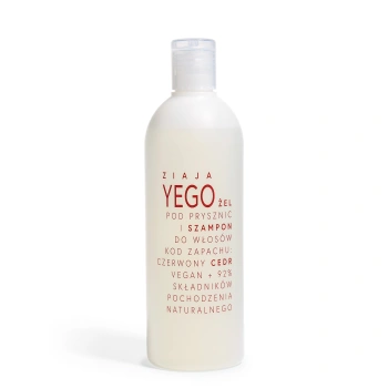 ZIAJA YEGO żel pod prysznic i szampon do włosów kod zapachu: czerwony cedr pojemność: 400 ml