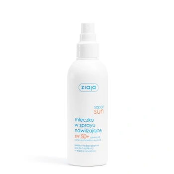 ZIAJA mleczko w sprayu nawilżające SPF 50+ UVA + UVB ochrona bardzo wysoka pojemność: 170 ml