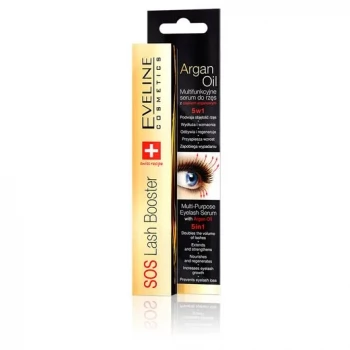 EVELINE SOS LASH BOOSTER MULTIFUNKCYJNE SERUM DO RZĘS Z OLEJKIEM ARGANOWYM 5W1