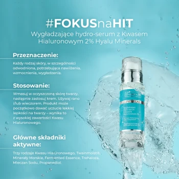 BIELENDA PROFESSIONAL Supremelab Hyalu Minerals Wygładzające hydro-serum z Kwasem Hialuronowym 2%, 30 ml