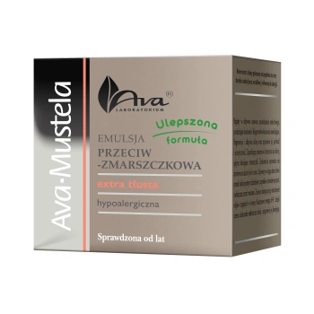 AVA MUSTELA Emulsja Przeciwzmarszczkowa Hypoalergiczna Extra Tłusta Ulepszona Formuła 50ml