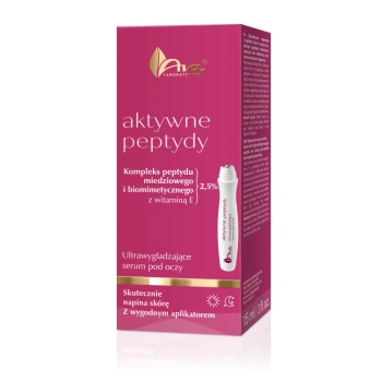 AVA LABORATORIU Aktywne Peptydy Ultrawygładzające serum pod oczy roll-on ‧ 15 ml