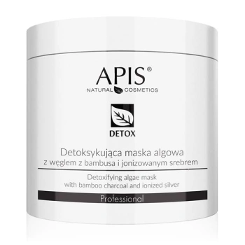 APIS DETOX Maska algowa detoksykująca z węglem z bambusa i jonizowanym srebrem / 200 g
