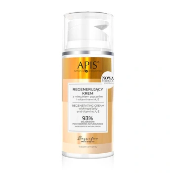 APIS BOGACTWO MIODU Regenerujący krem z mleczkiem pszczelim i witaminami A, E / 100 ml