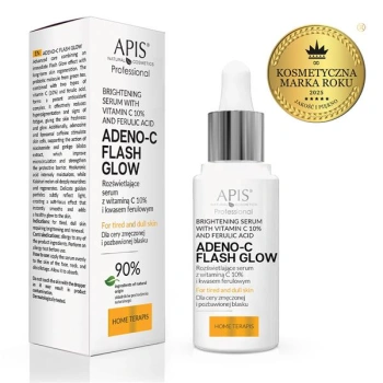 APIS ADENO-C Flash Glow HOME TERAPIS Rozświetlające serum do twarzy z witaminą C i kwasem ferulowym / 30ml