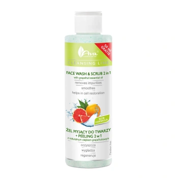 AVA CLEANSING LINE ŻEL MYJĄCY DO TWARZY Z PEELINGIEM 2w1 Z OLEJKIEM GRAPEFRUITOWYM 200 ml