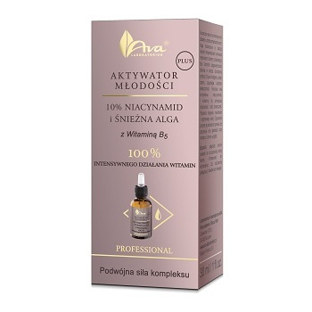 AVA LABORATORIUM Aktywator Młodości PLUS 10% Niacynamid i Śnieżna Alga ‧ 30 ml