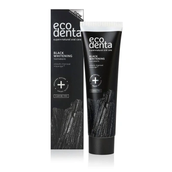 Ecodenta Czarna wybielająca pasta do zębów z węglem aktywnym bez fluoru 100ml
