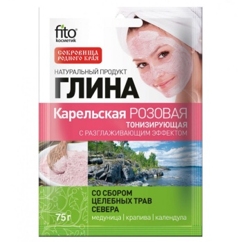 FITOKOSMETIK KARELSKA GLINKA TONIZUJĄCO - WYGŁADZAJĄCA RÓŻOWA 75G