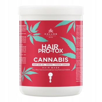 KALLOS KJMN PRO-TOX CANNABIS MASKA DO WŁOSÓW Z OLEJEM Z NASION KONOPI