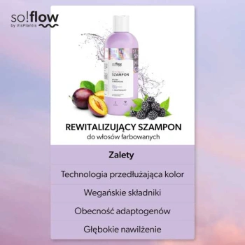 SO! FLOW Rewitalizujący szampon do włosów farbowanych 400 ml