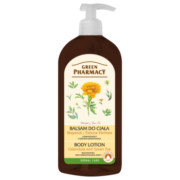 GREEN PHARMACY balsam do ciała, nagietek i zielona herbata 500 ml