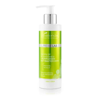 BIELENDA PROFESSIONAL Supremelab Sebio Derm Łagodny żel do mycia twarzy z Kompleksem Antybakteryjnym, 190 g