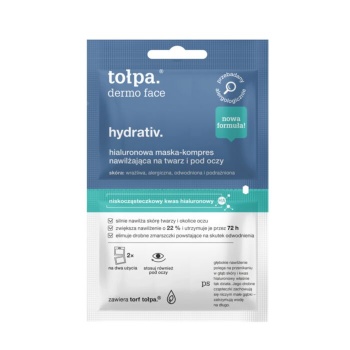 TOŁPA DERMO FACE HYDRATIV HIALURONOWA MASKA - KOMPRES NA TWARZ I POD OCZY 2X6 ML