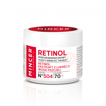 MINCER PHARMA krem przeciwzmarszczkowy do twarzy 70+, retinol N504 50 ml