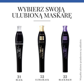 BOURJOIS TUSZ DO RZĘS TWIST UP THE VOLUME 52 ULTRA BLACK