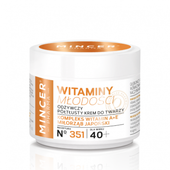 MINCER PHARMA odżywczy krem do twarzy 40+, witaminy młodości N351 50 ml