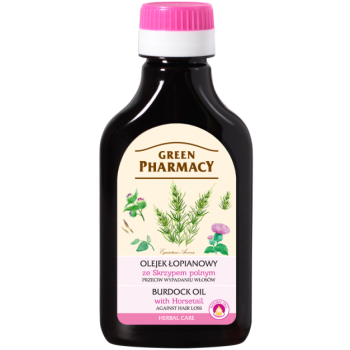 GREEN PHARMACY OLEJEK ŁOPIANOWY ZE SKRZYPEM POLNYM PRZECIW WYPADANIU WŁOSÓW