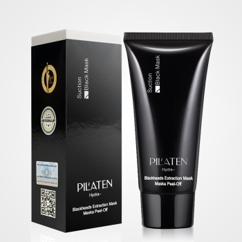 PIL'ATEN BLACK MASK MASKA DO TWARZY PEEL - OFF USUWAJĄCA ZASKÓRNIKI OCZYSZCZAJĄCA PORY CZARNA TUBKA 60 ML
