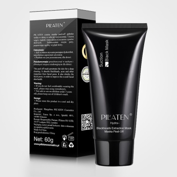 PIL'ATEN BLACK MASK MASKA DO TWARZY PEEL - OFF USUWAJĄCA ZASKÓRNIKI OCZYSZCZAJĄCA PORY CZARNA TUBKA 60 ML
