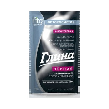 FITOCOSMETICS GLINKA CZARNA PRZECIWTRĄDZIKOWA DO CERY TŁUSTEJ