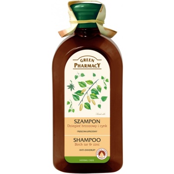 GREEN PHARMACY SZAMPON PRZECIWŁUPIEŻOWY CYNK + DZIEGIEĆ