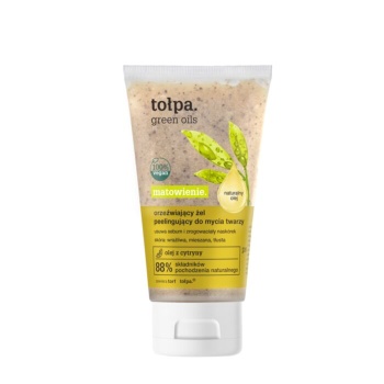 TOŁPA GREEN OILS MATOWIENIE ORZEŹWIAJĄCY ŻEL PILINGUJĄCY DO MYCIA TWARZY 150 ML