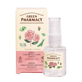 GREEN PHARMACY Serum na łamliwe końcówki, jedwab do włosów w płynie 30 ml