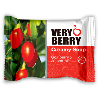 VERRY BERRY KREMOWE MYDŁO W KOSTCE JAGODY GOJI I OLEJ JOJOBA