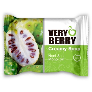 VERRY BERRY KREMOWE MYDŁO W KOSTCE OWOCE NOI I OLEJEK MONOI