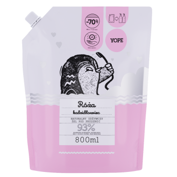 YOPE NATURALNY ŻEL POD PRYSZNIC RÓŻA KADZIDŁOWIEC